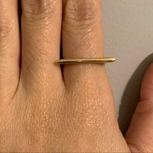 10k rose gold bar ring size 6.5
